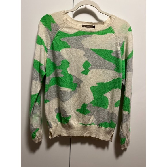 Brodie Cashmere Camo Sweater Size M Womens - Picture 2 of 6